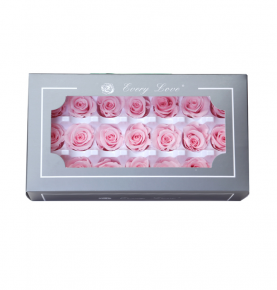 2-3 cm Grade A Pink Everlasting Preserved Rose Flower Buds Head in Paper Box