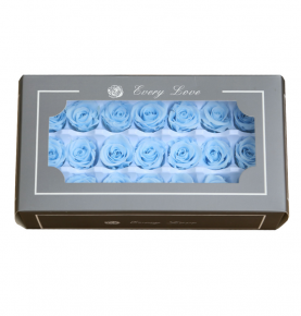 Sky Blue Preserved Forever Infinity Rose Real Enchanted Rose Bud For FLower Box