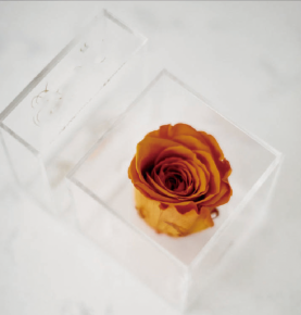 Personalized Factory Handmade Custom Clear Acrylic Everlasting Rose Flower Gift Box