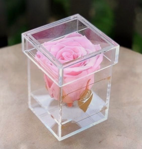 Top Seller Forever Flower Box Fleur Rosa Stabilizzata Eterna Acrylic Preserved Roses For Festival Gift