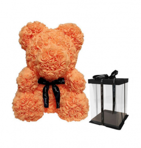 Valentines Day Gifts Decoration Home Box Rose Bear Foam Flower Custom Flower Teddy Bear Rose