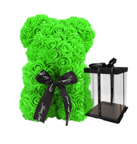 Hot Sales 25cm 40cm 60cm Custom Foam Flower Rose Teddy Bear For Valentine Gift Box 