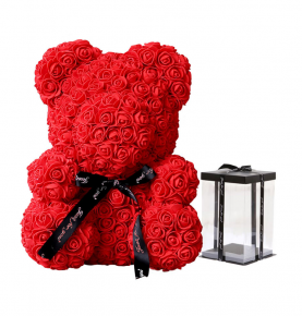Promotional Beauty PE Roses Teddy Red Flower New Year Gifts for Women Valentines Gift Christmas 
