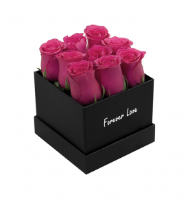 Christmas Gift Immortal Infinity Eternal Forever Stabilized Red Preserved Roses In Square Box