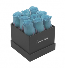 OEM Real Touch Import Natural Rose Birthday Gifts Preserved Flower Roses In Round Box