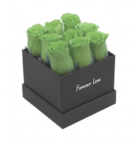 Custom Made Gift Flower Box Square Flower Rose Eternal Flower Storage Box 