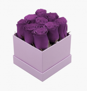 Luxury Square Everlasting Flower Box Natural Fresh Eternal Preserved Rose In Cardboard Gift Box