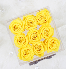 Customized Various Rose Package 9 Holder Acrylic Box for Flower