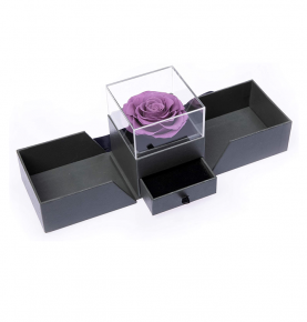 Custom Waterproof Paper Square Flower Acylic Box Roses Luxury Cardboard Boxes For Flowers