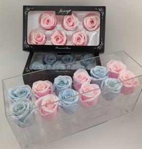 Top Seller 12 Holes Clear Acrylic Rose Box Acrylic Gift Box Perspex Rose Box For Roses