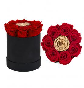 Luxury Wholesale Forever Eternal Preserved Roses For Valentine Everlasting Flowers Round Box
