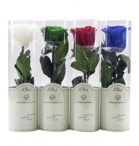 Wholesale Eternal Rose Hand Made Free Sample Preserved Flowers Long Stem Rose Gift Box