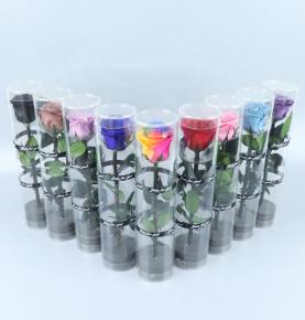 High Quality Long Lasting Single Preserved Roses With Long Stem Wedding Gift