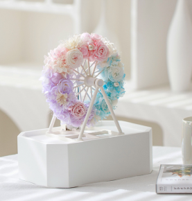 Eternal Flower Rotating Bluetooth Audio Ferris Wheel Gift Double-sided Garland For Mothers Day Gifts