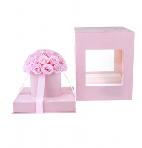 Preserved Eternal Forever Flower Roses In Velvet Gift Box Anniversary Valentine Gift Everlasting Rose Dome 