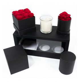 Wedding Decorations Scented Candles With Preserved Roses In Box Eternal Flowers In Gift Box 