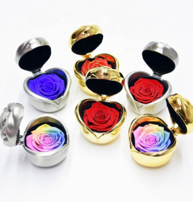 Amazon Preserved Rose Wedding Festival Gift Souvenir Long Lasting Forever Roses Ring Box
