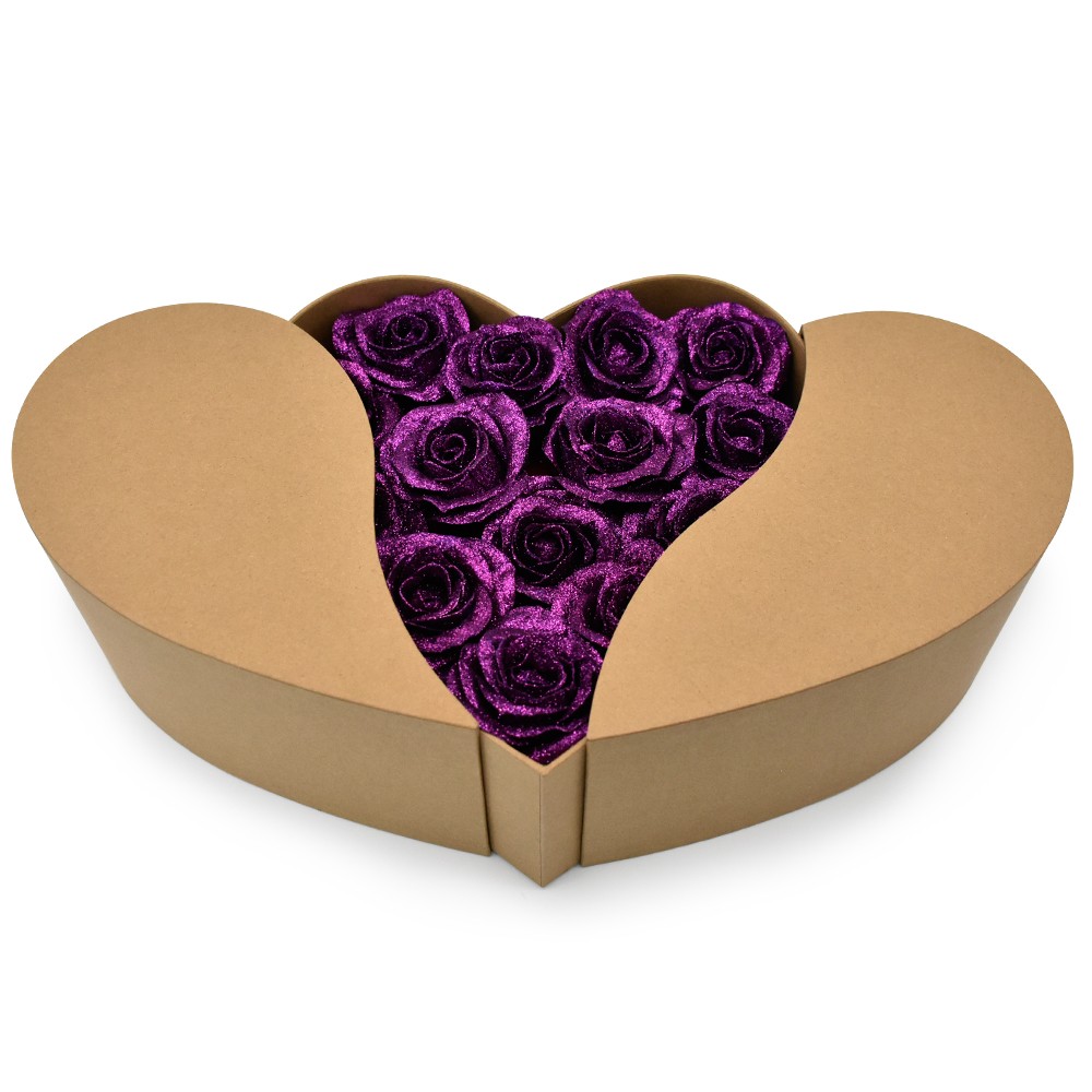  Elegant Double Layer Flower Gift Cardboard Box Packaging For Valentine's Day