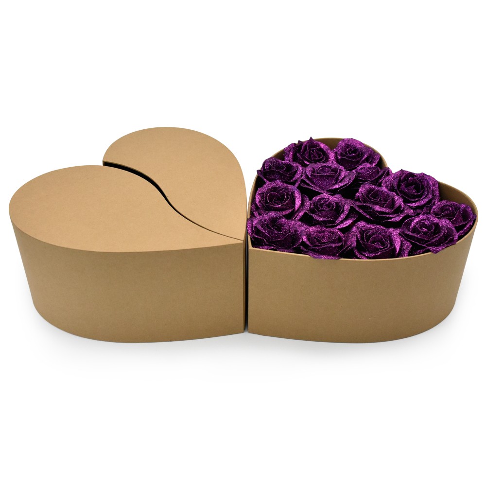  Elegant Double Layer Flower Gift Cardboard Box Packaging For Valentine's Day