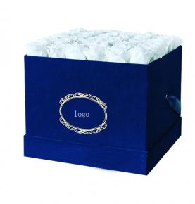 Wholesale Square Flower Velvet Gift Boxes with Lid Custom Floral Packaging