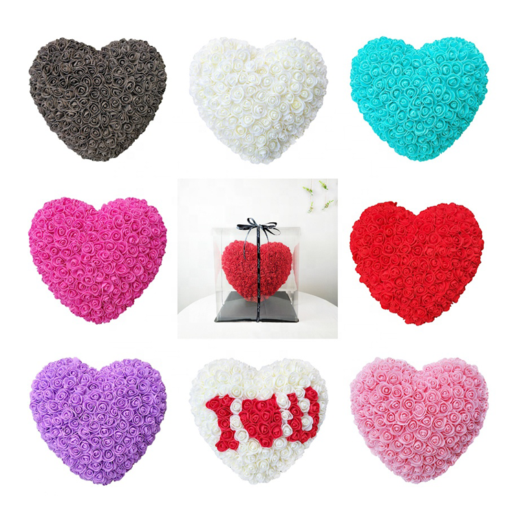 Foam <a href=https://tsmpreservedflower.com/Preserved-Rose-Head.html target='_blank'>roses</a> Hearts, Rose Heart, Rose Flower Heart 5.png