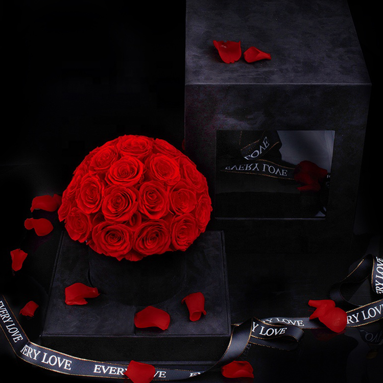 Preserved Flower In Box, Preserved Roses, Roses In Velvet Gift Box 7.png