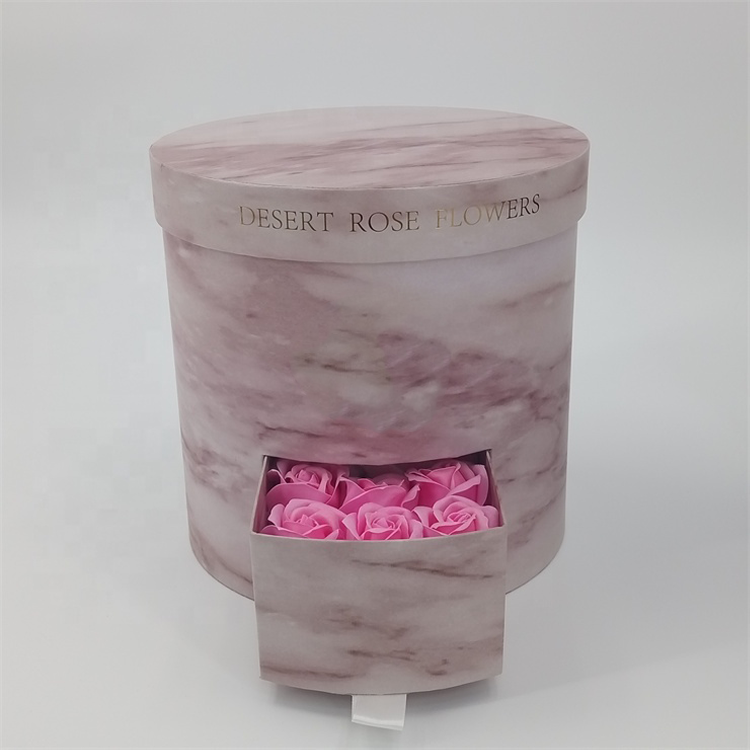 Flower Box Roses, Round Rose Box With Drawer, Round Hat <a href=https://tsmpreservedflower.com/flower-packaging.html target='_blank'>Flower Box</a> 5.png