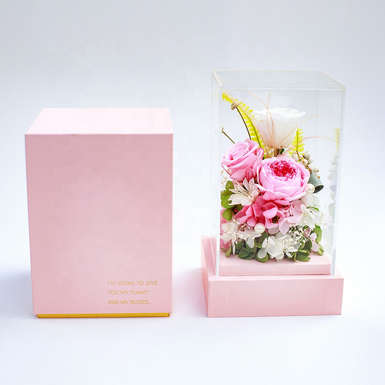 Flower Boxes For Bouquets, <a href=https://tsmpreservedflower.com/flower-packaging.html target='_blank'>Flower Box</a>es Flower Packaging, Acrylic Rose Gift Box 6.jpg